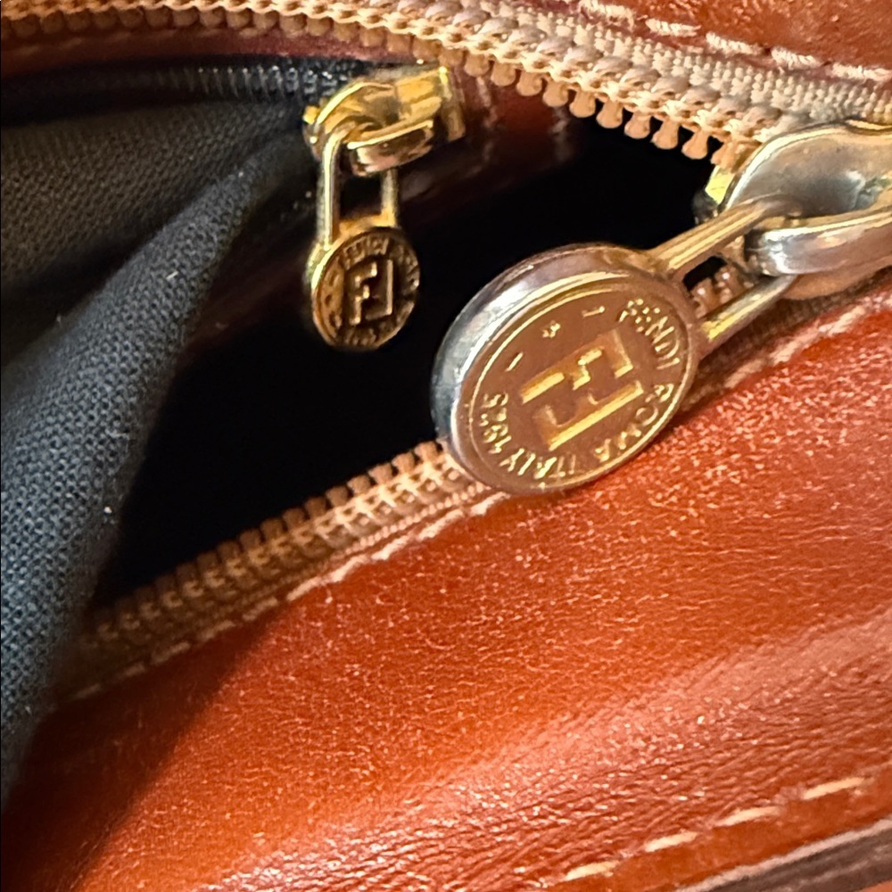 Vintage Fendi Penguin Check Crossbody Bag Purse - Picture 10 of 13